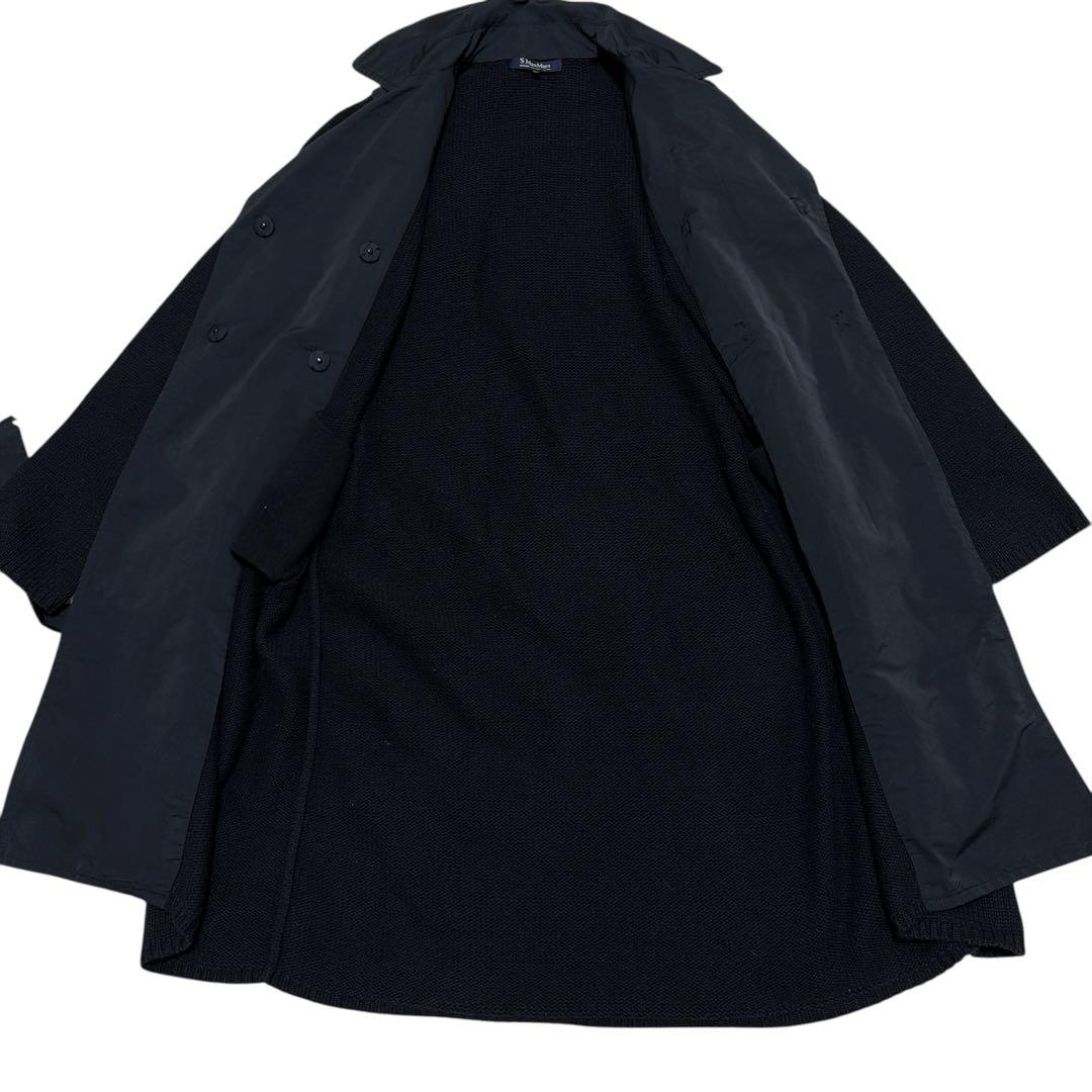 マックスマーラ　カシミア混　ロングコート　カーディガン　ベルト付き　異素材