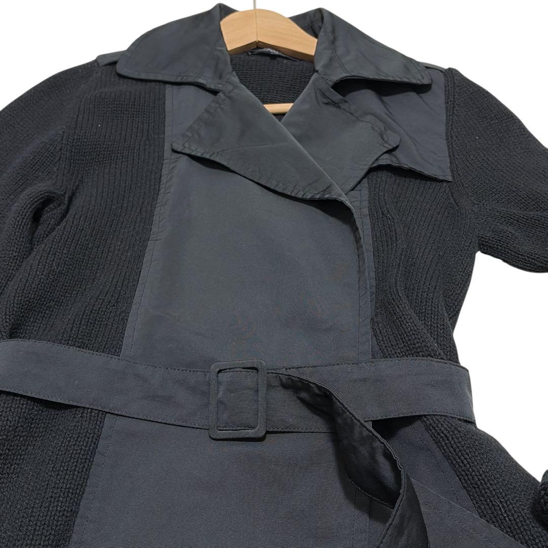 マックスマーラ　カシミア混　ロングコート　カーディガン　ベルト付き　異素材