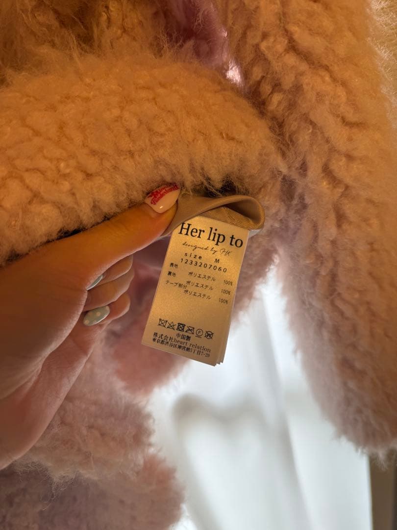 ジャケット・アウター herlipto  Faux Fur Coat pink