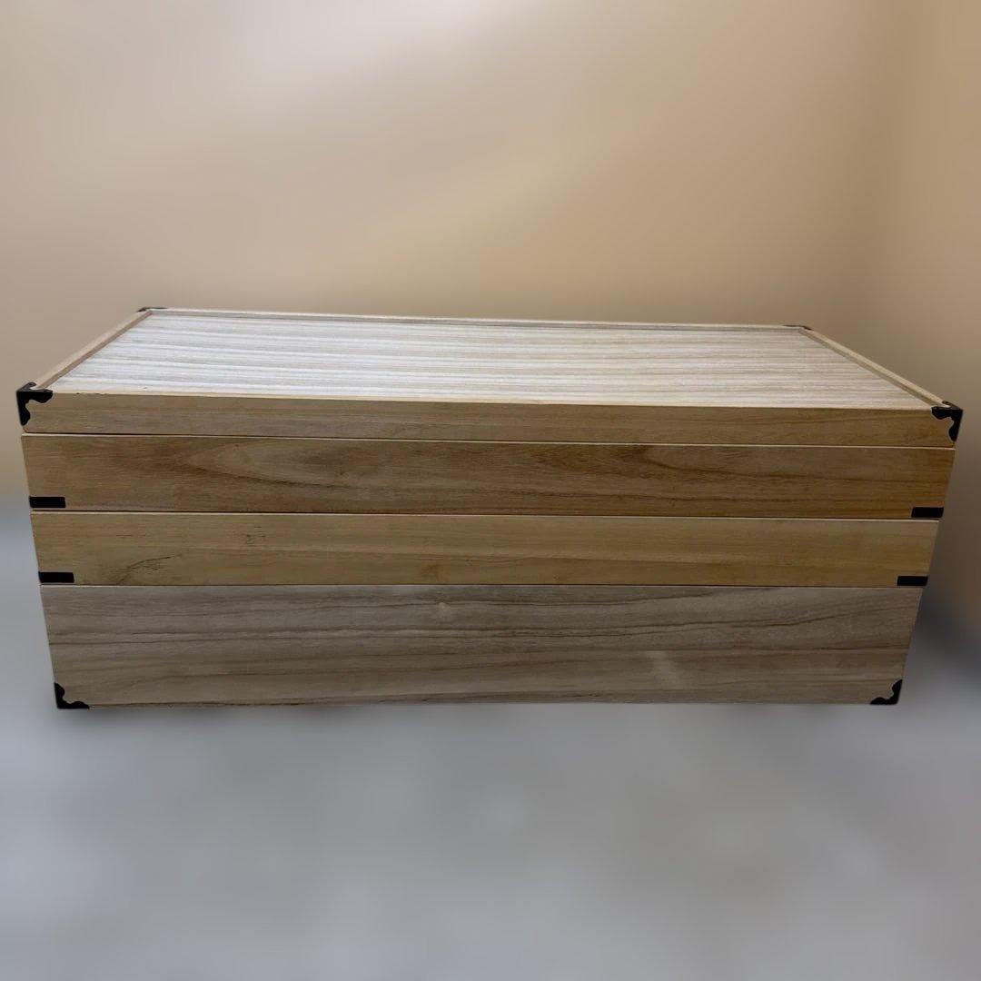 桐 衣装ケース 着物入れ 3段 深型1段 浅型2段 蓋付