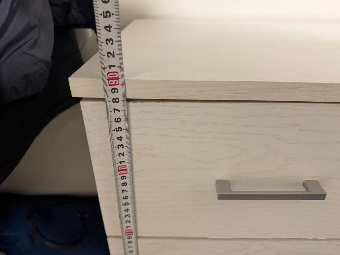 (直接取引でお安くします)ニトリ ホワイト木製チェスト 4段 幅79.5cm