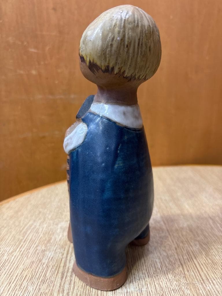 希少 Lisa Larson リサラーソン UNGAR Pelle 少年と猫