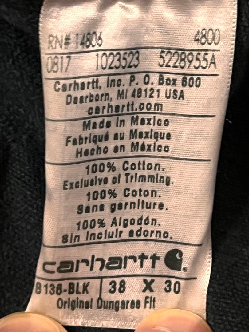 ブラック！CARHARTT DOUBLEKNEE カーハートダブルニー