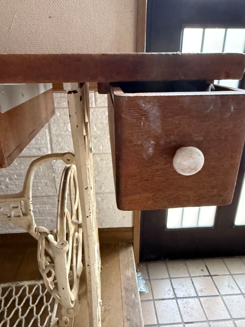 ha---co アンティーク シンガー ミシン 網目 鉄脚 足踏みミシン