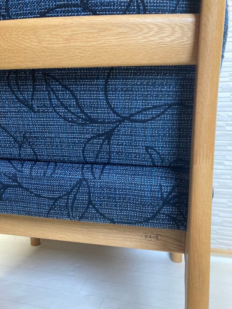 浜本工芸 『リビングダイニングチェア C-6500 』無垢 一人掛け 布 ソファ