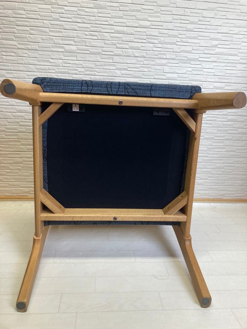 浜本工芸 『リビングダイニングチェア C-6500 』無垢 一人掛け 布 ソファ