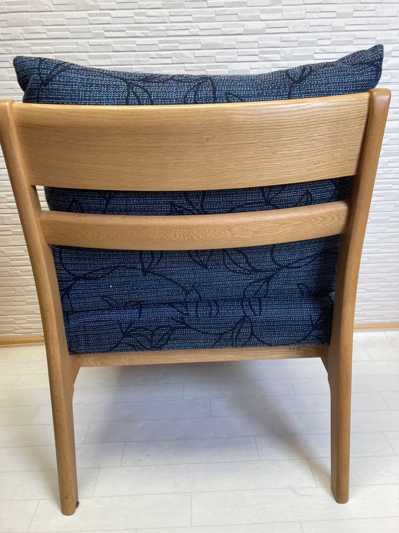 浜本工芸 『リビングダイニングチェア C-6500 』無垢 一人掛け 布 ソファ