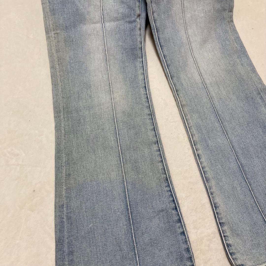 GYDA GYDA BACKリボンデニムロンパース ライトブルー S