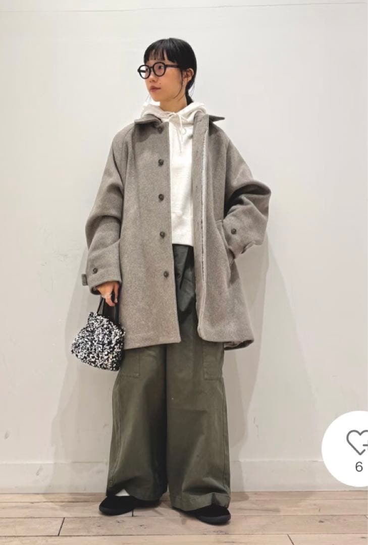 タグ付き未使用品　かぐれ　ウールバックタックショートコート