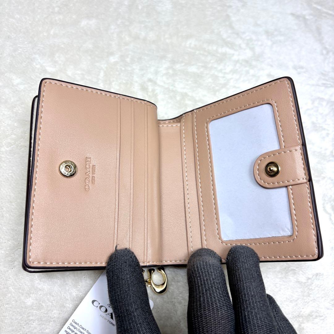 未使用 coach コーチ 猫 ねこ キトゥン 折り財布 財布 ホワイト