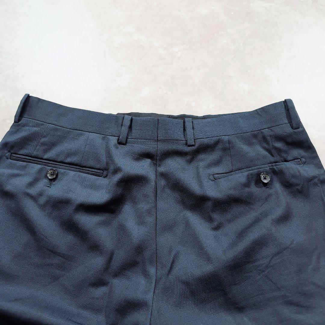 【極美品】ゼニア×ミツミネ　高級　イタリア製生地　ネイビー　L　春スーツ　式典