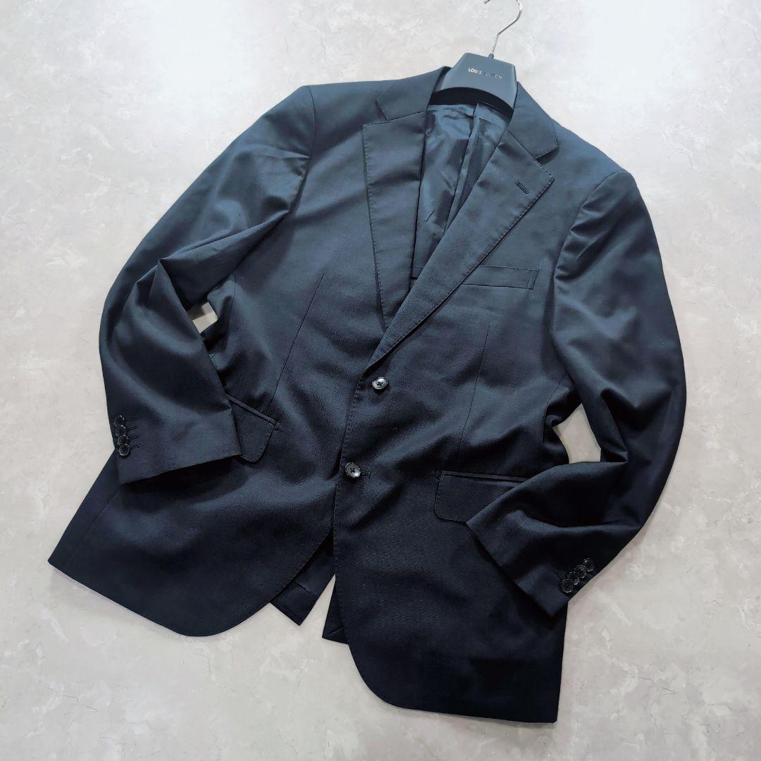 【極美品】ゼニア×ミツミネ　高級　イタリア製生地　ネイビー　L　春スーツ　式典