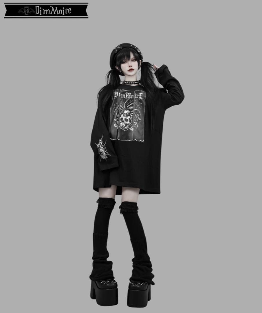 DimMoire Webbed Lullaby ロンT【Black】