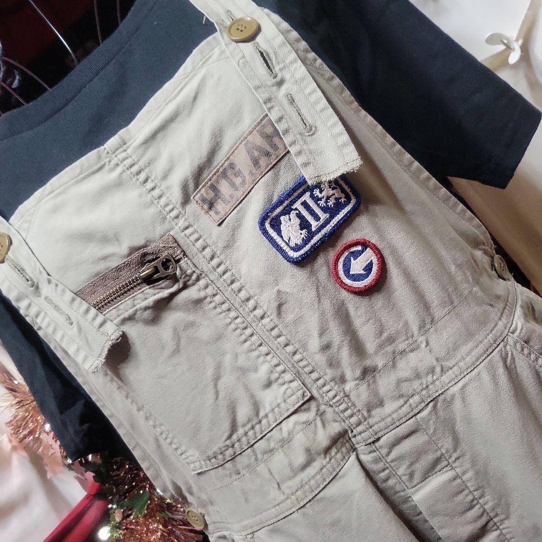 希少人気ヒステリックグラマーヒスワッペンベージュオーバーオール