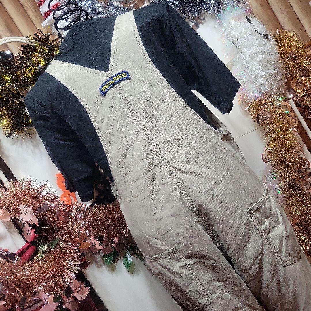 希少人気ヒステリックグラマーヒスワッペンベージュオーバーオール