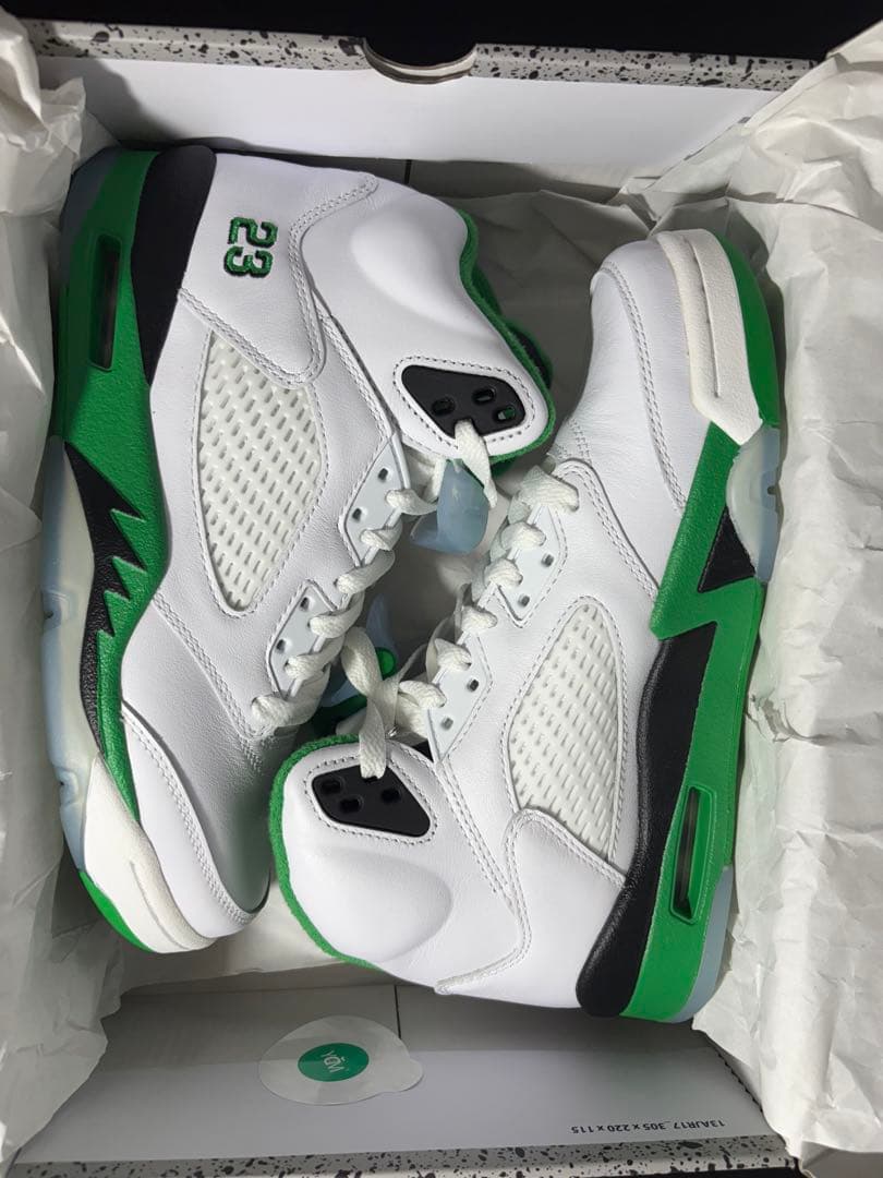 エアジョーダン 5 レトロ　未使用24.5cm ホワイト/グリーン