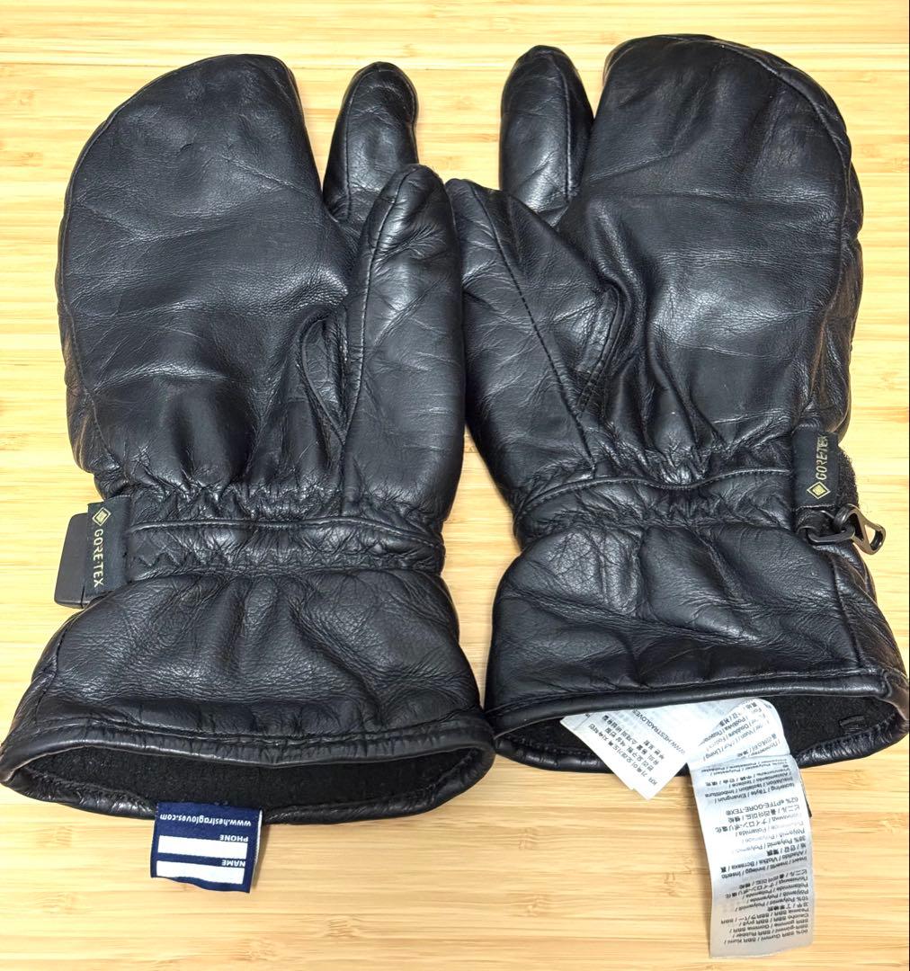 p*.様 HESTRA 3-FINGER GTX FULL LEATHER 黒