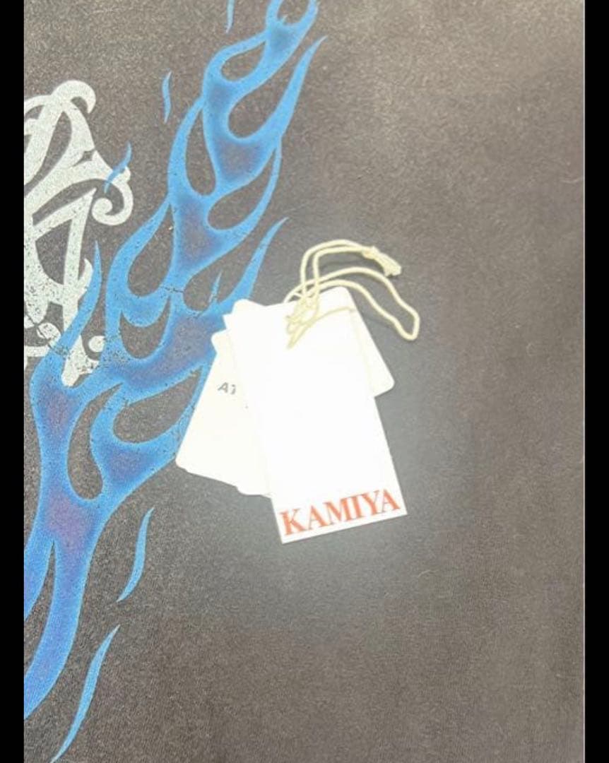 KAMIYA KMY-FIRE” Distressed L/S Tee