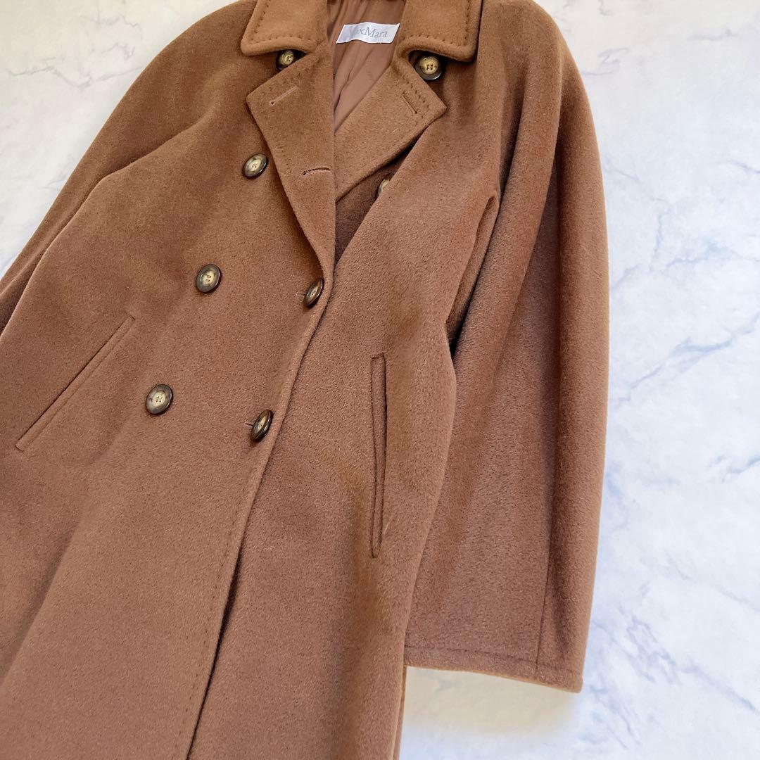 美品 マックスマーラ ダブルブレスト アイコンコート 白タグ カシミヤ