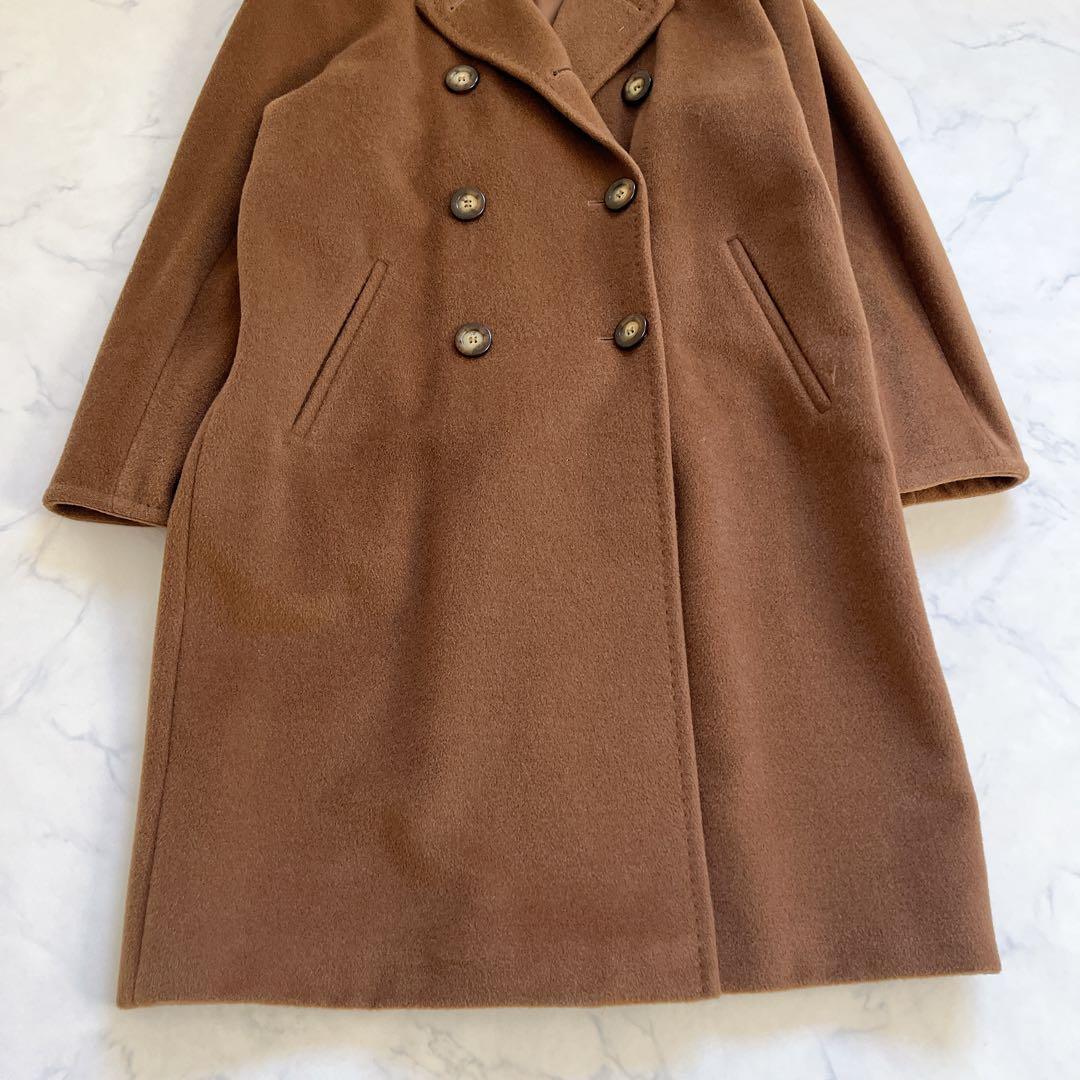 美品 マックスマーラ ダブルブレスト アイコンコート 白タグ カシミヤ