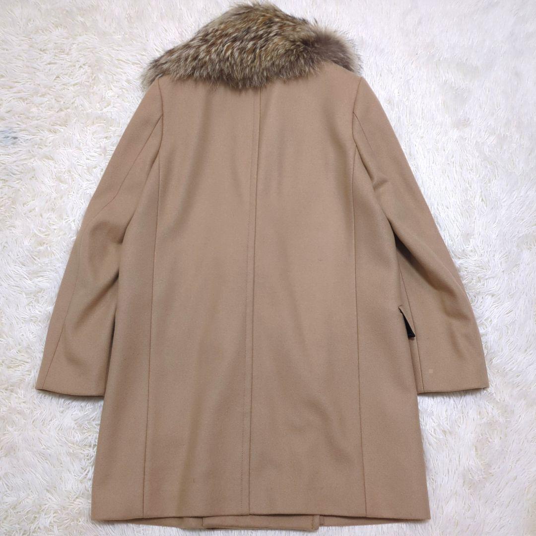 ✨極美品✨　定価26万　MSGM　ダブルチェスターコート　ファー付き　ベージュ