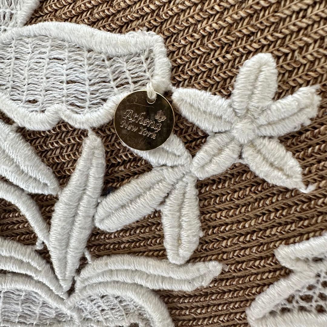 アシーナニューヨーク　バーバラ　フラワー　レース　帽子　麦わら帽子