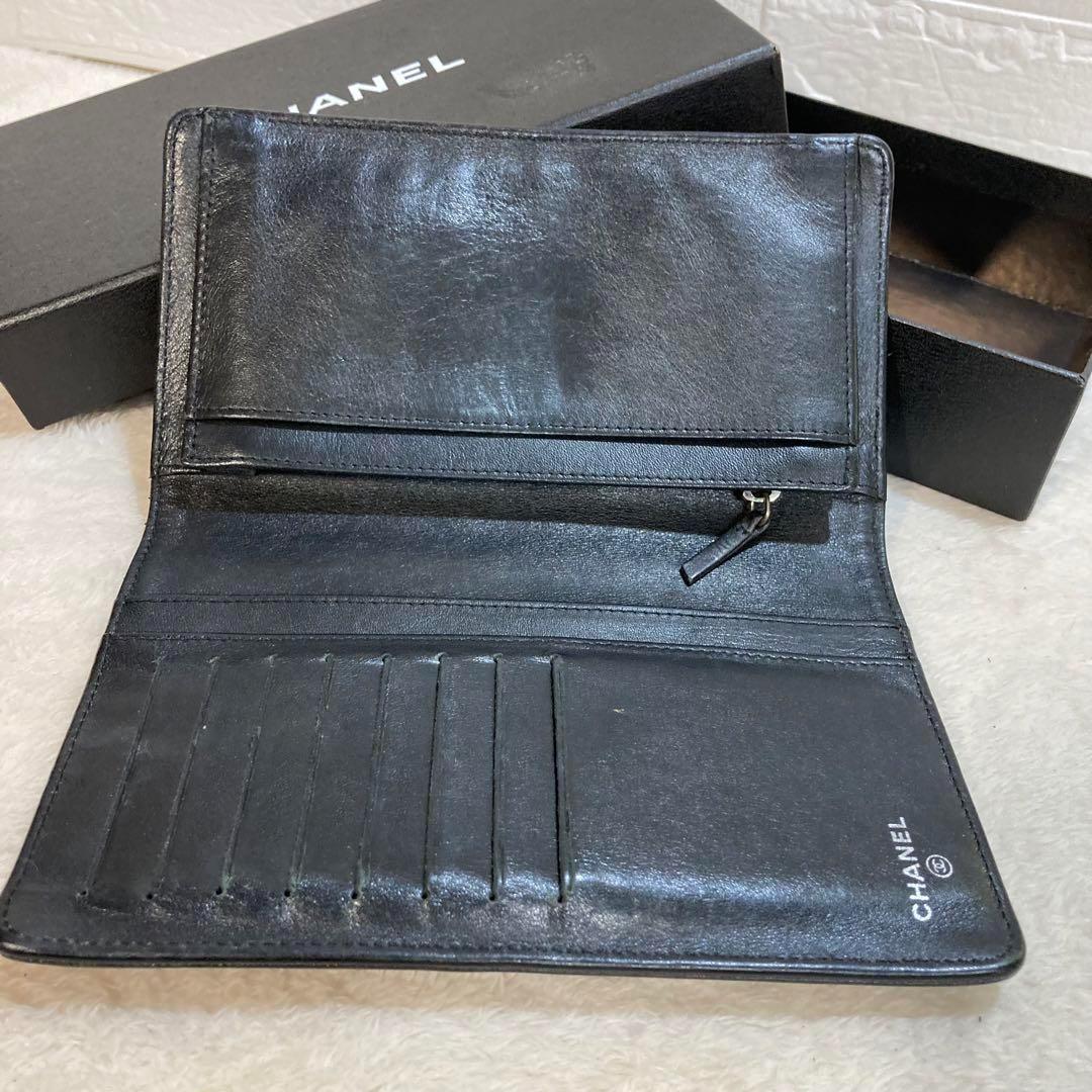 ！美品！　CHANEL シャネル　キャビアスキン　長財布