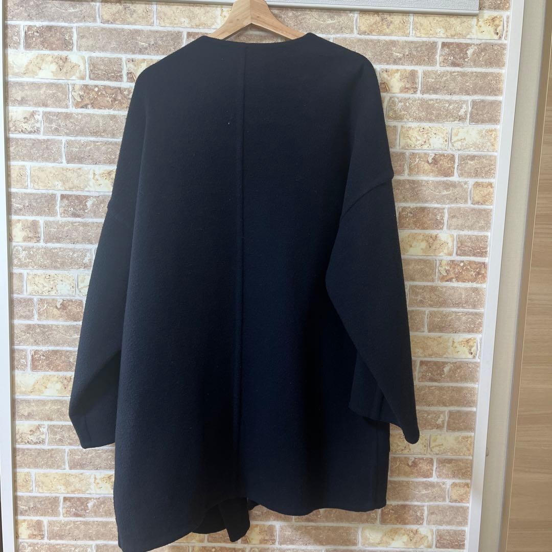 16FW アンユーズド カラーレスコート　ネイビー