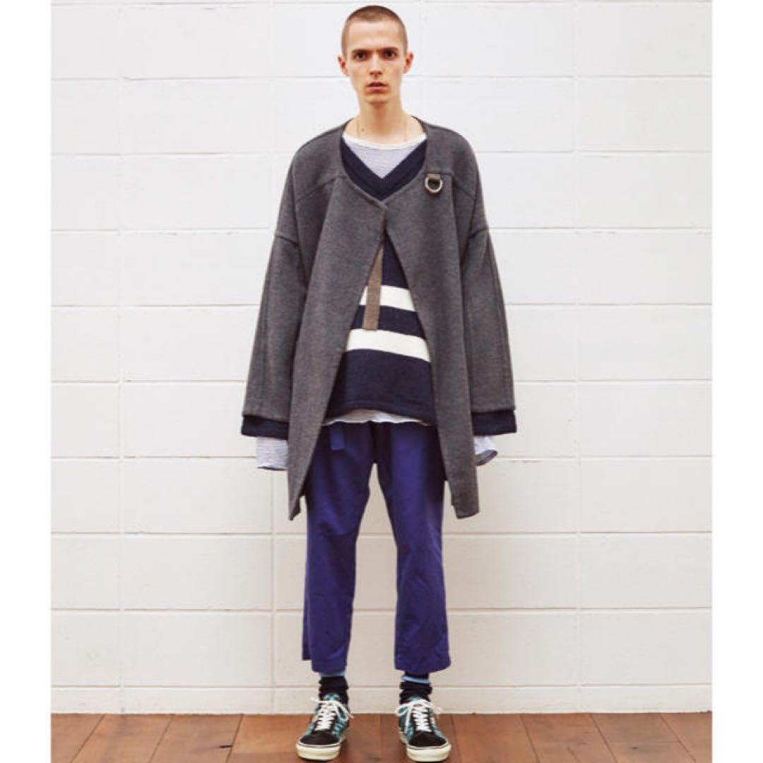 16FW アンユーズド カラーレスコート　ネイビー