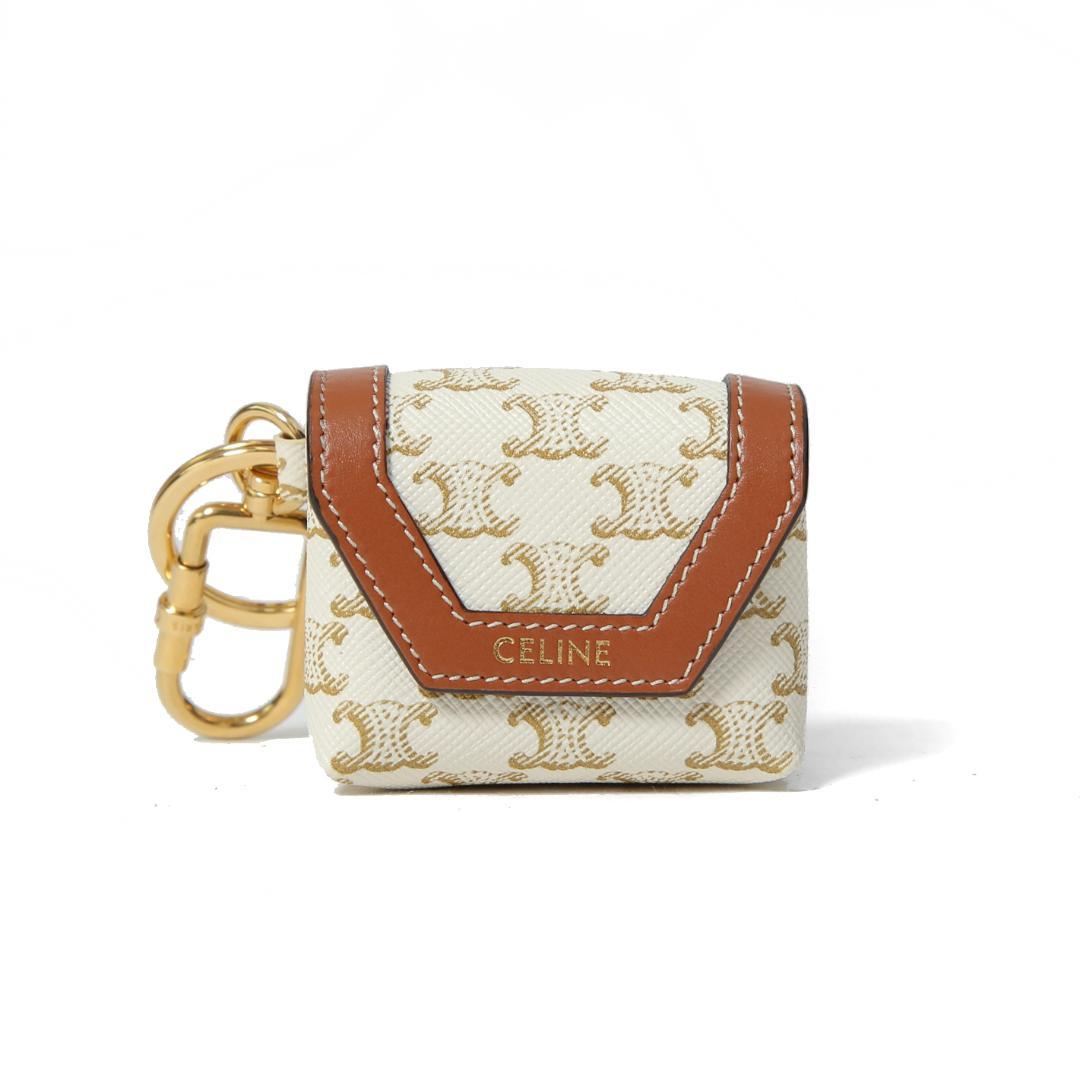 CELINE ミニ バーティカル カバ トリオンフ キャンバス エアポッズケース