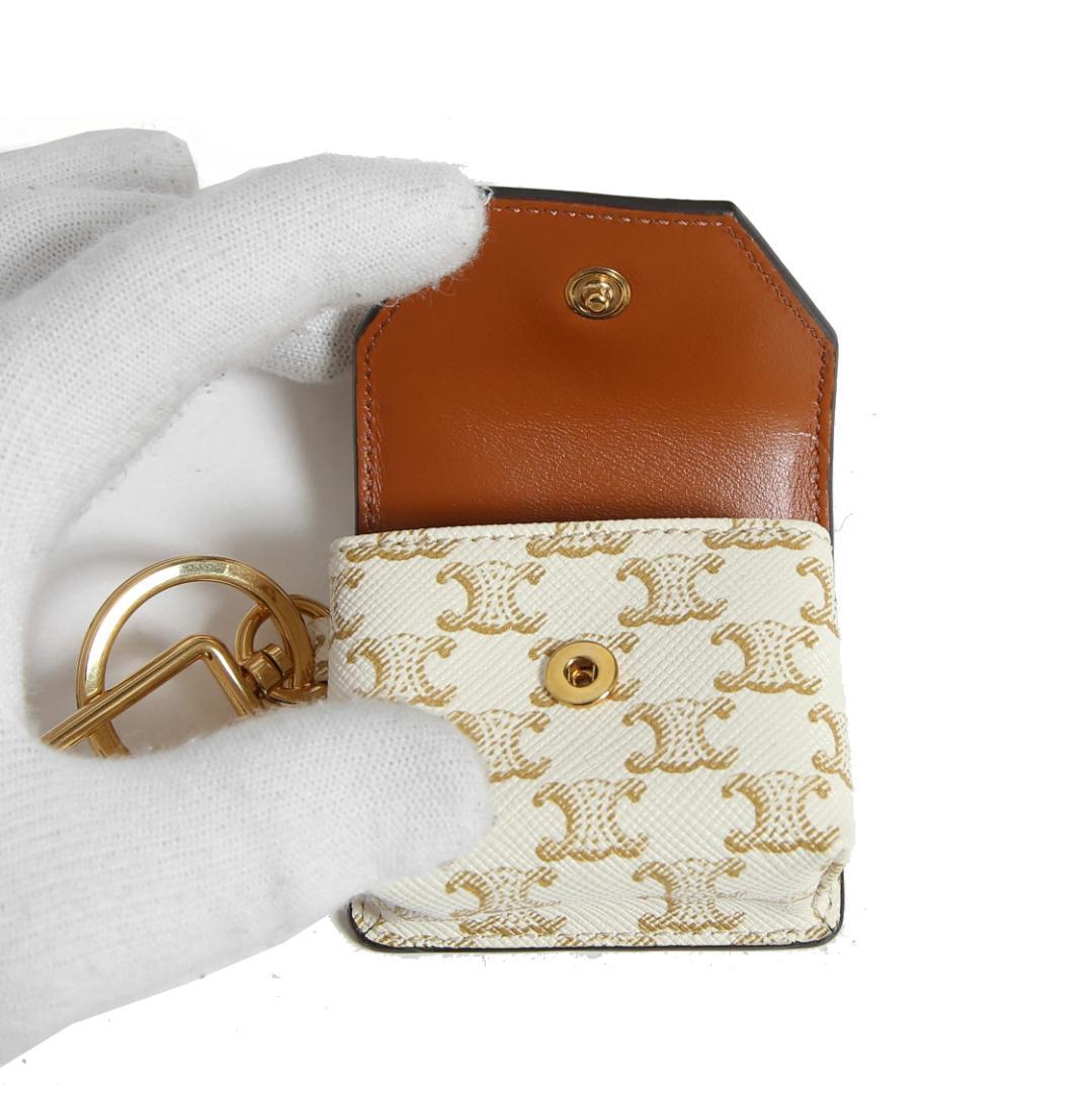 CELINE ミニ バーティカル カバ トリオンフ キャンバス エアポッズケース