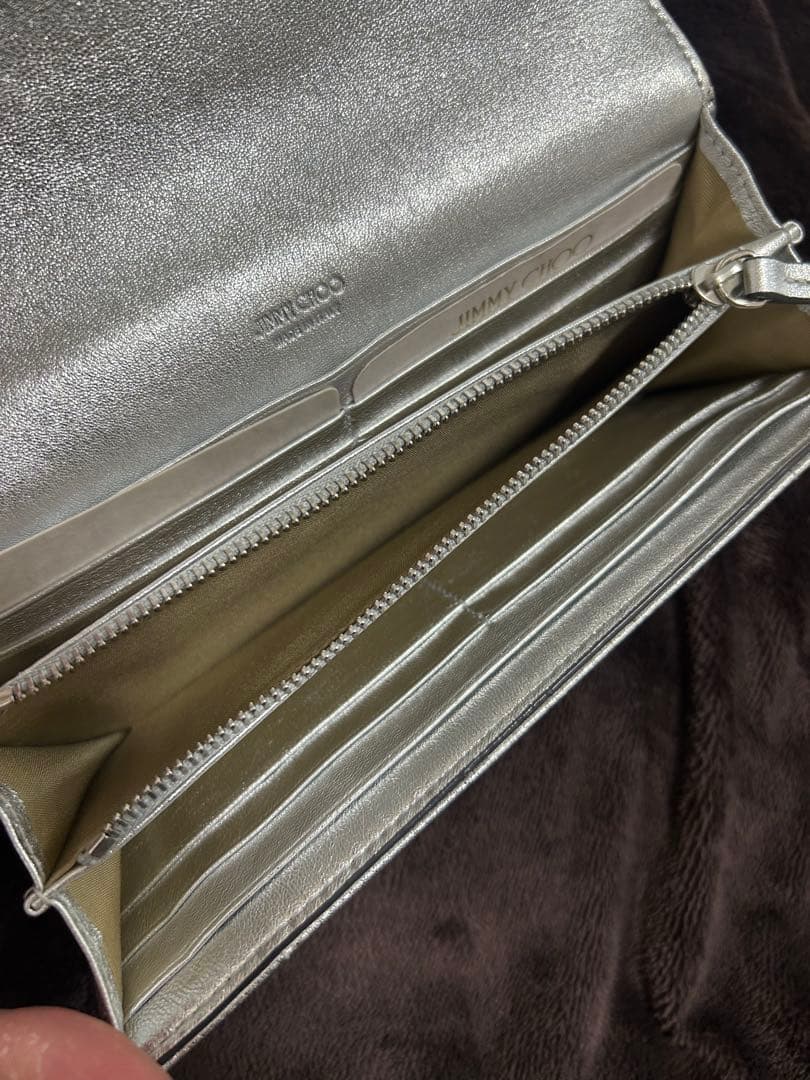 JIMMY CHOO 長財布 MARTINA シルバー レディース