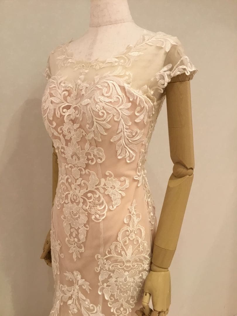 YNSWEDDING刺繍入りマーメイドウェディングドレス