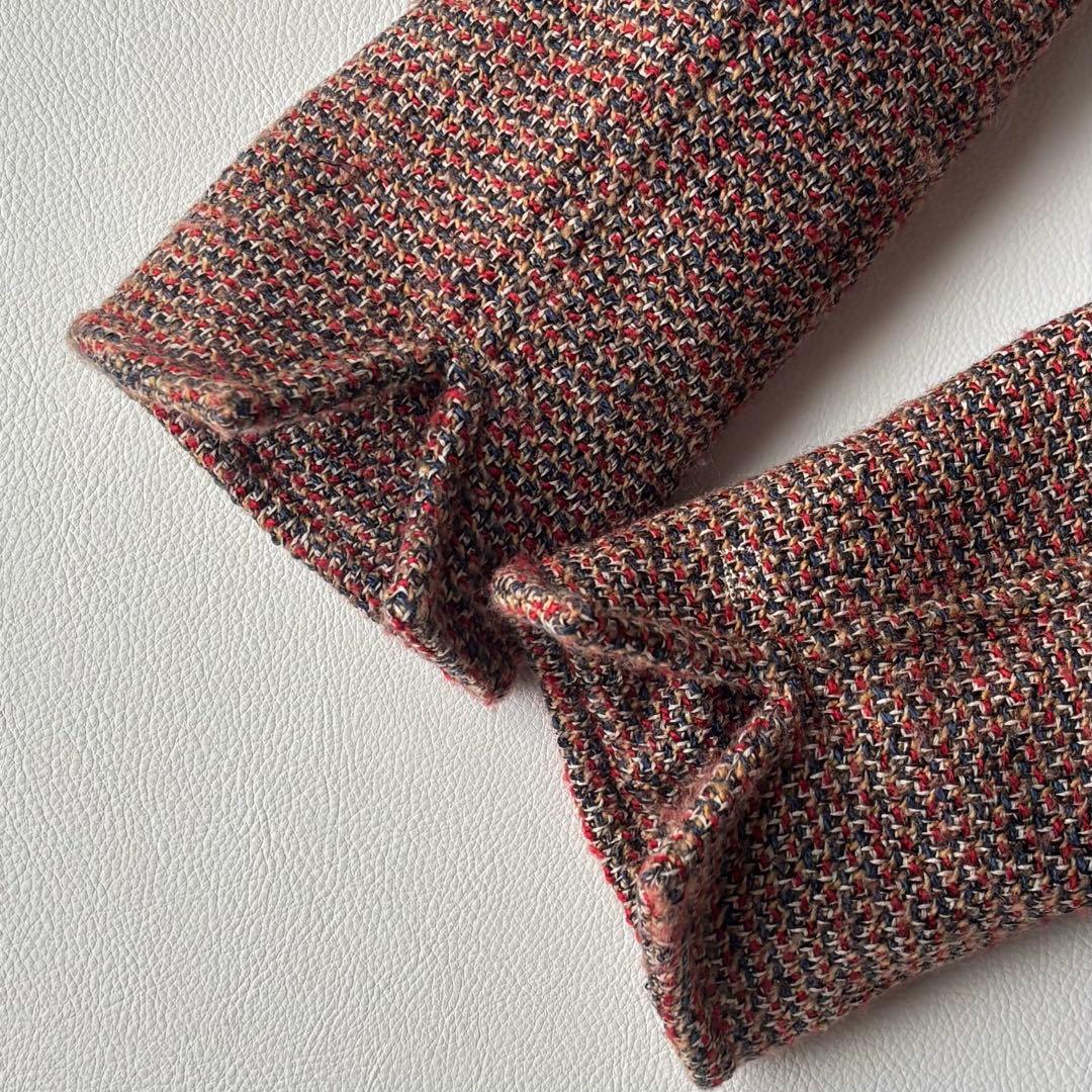 45R 色とりどりのミックスツイードジャケット　テーラードジャケット　サイズ1