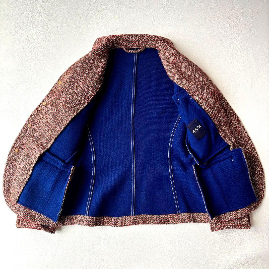 45R 色とりどりのミックスツイードジャケット　テーラードジャケット　サイズ1