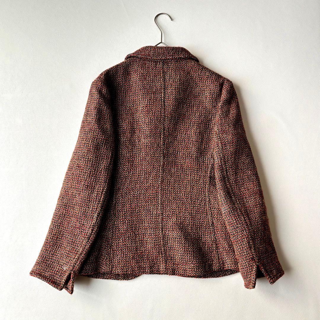 45R 色とりどりのミックスツイードジャケット　テーラードジャケット　サイズ1