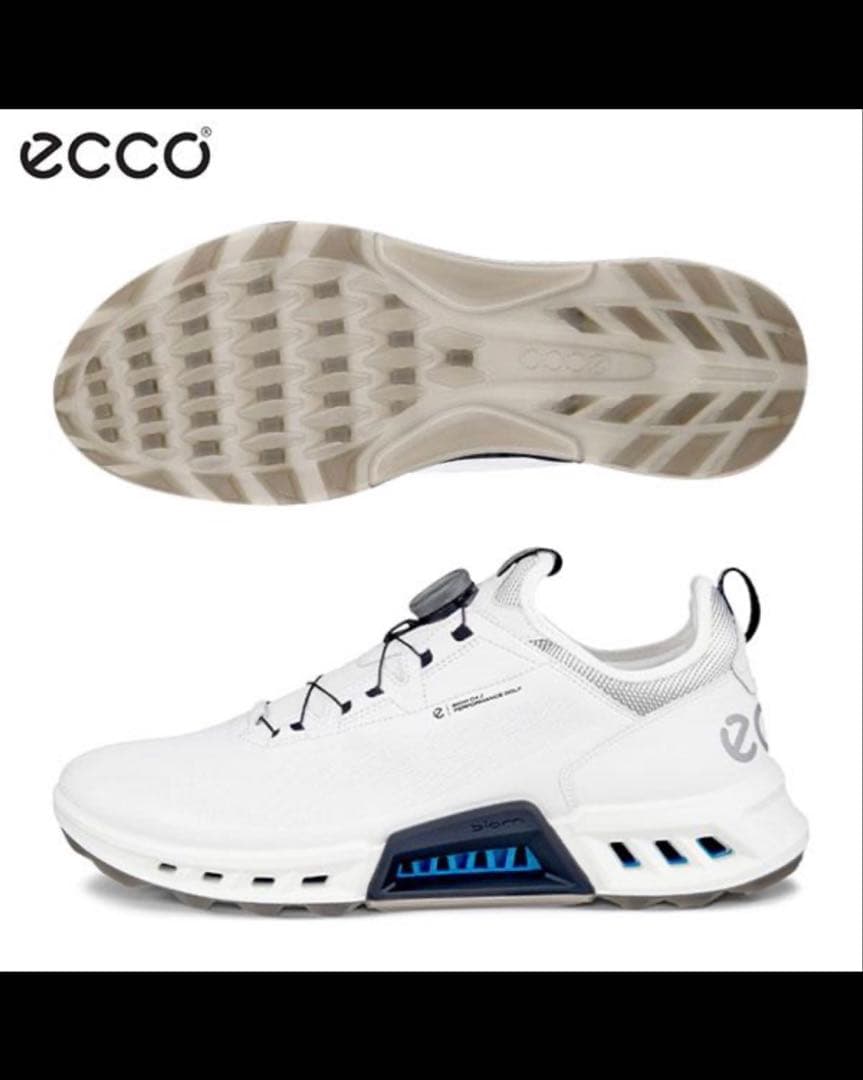ecco ゴルフシューズ ホワイト BOA