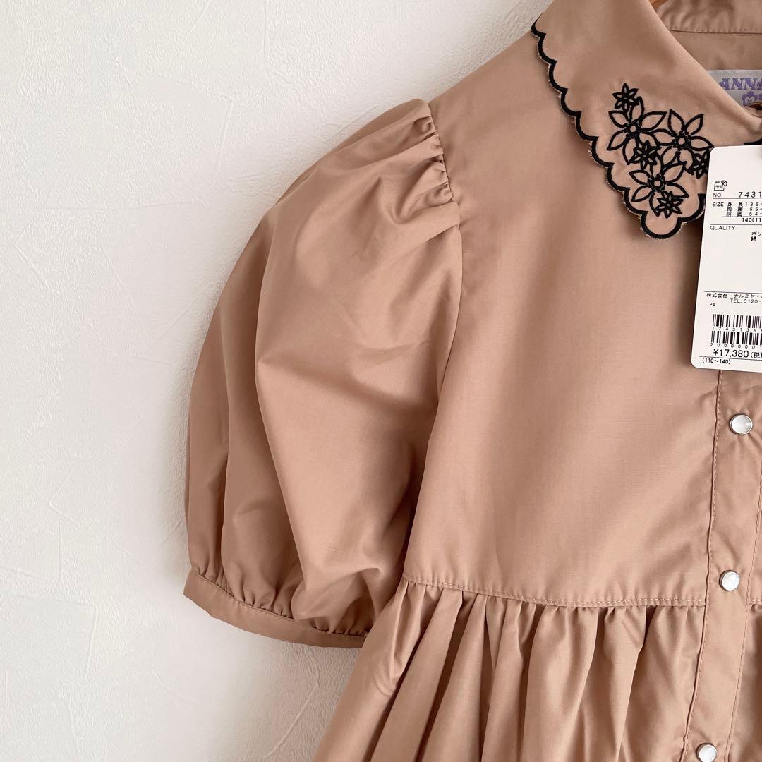 新品　アナスイミニ　衿スカラティアードワンピース　140