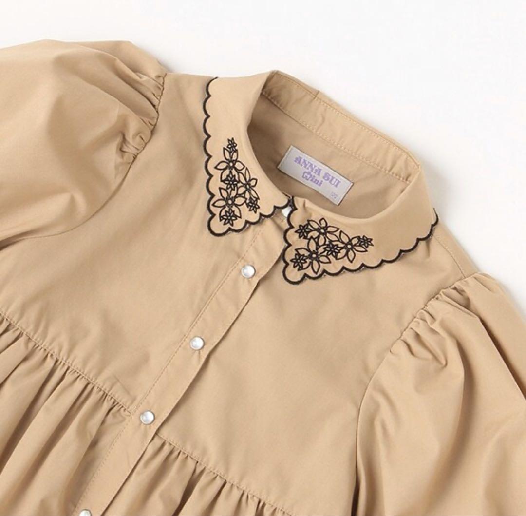 新品　アナスイミニ　衿スカラティアードワンピース　140