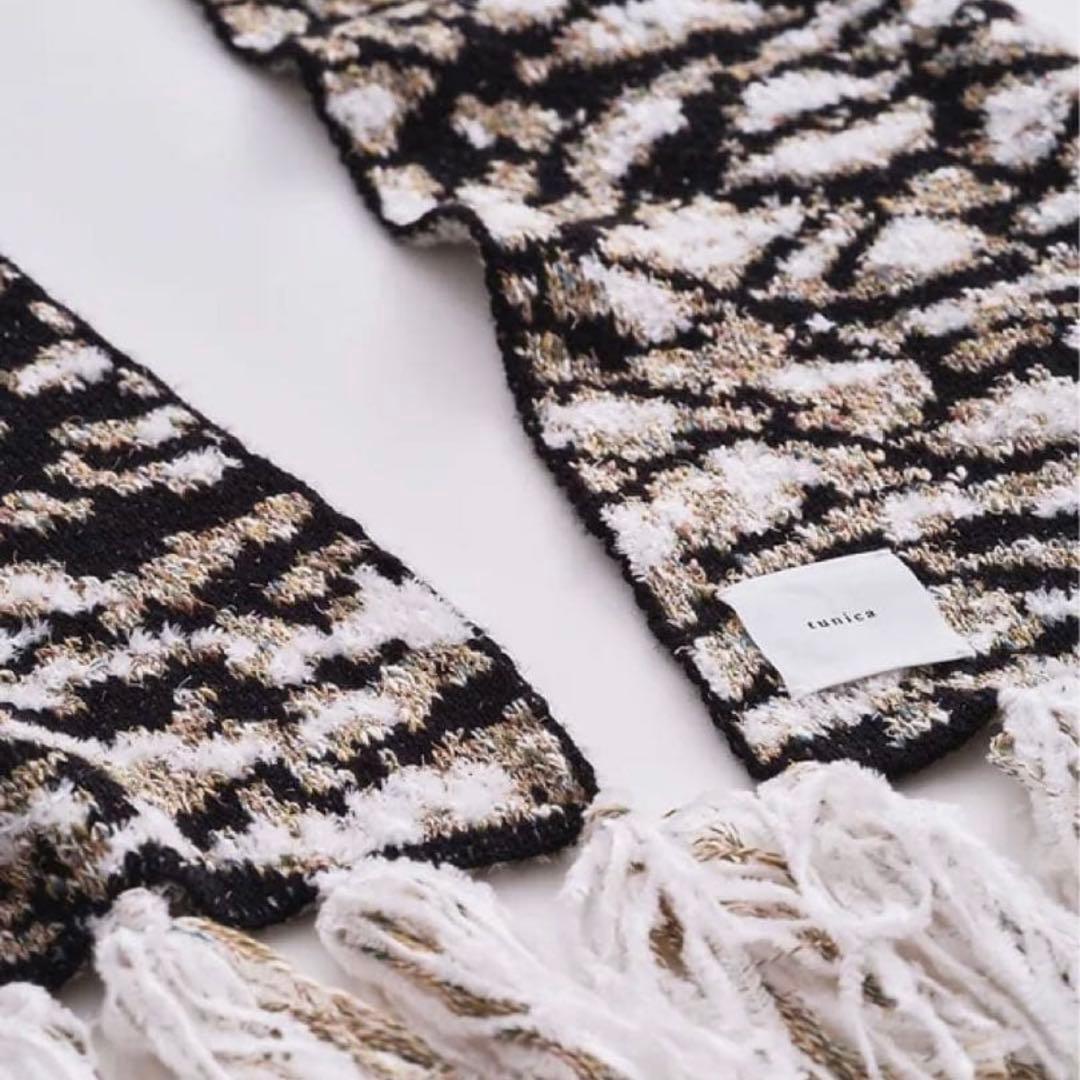 tunica 雷鳥 ニット マフラー Raicho Jacquard Scarf