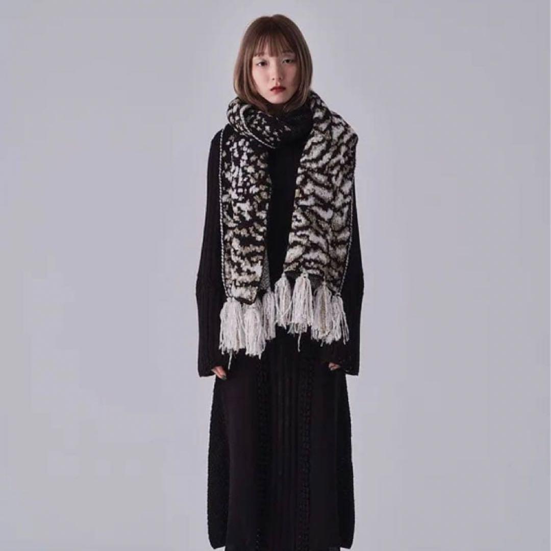 tunica 雷鳥 ニット マフラー Raicho Jacquard Scarf