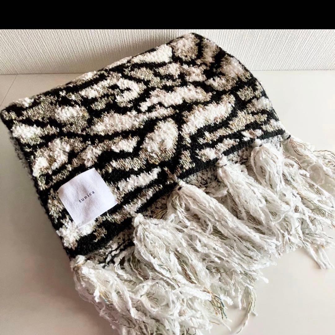 tunica 雷鳥 ニット マフラー Raicho Jacquard Scarf