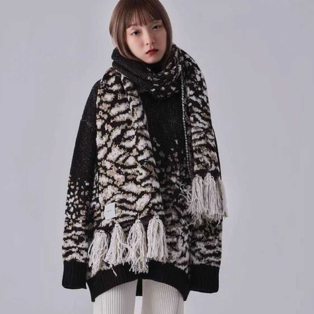 tunica 雷鳥 ニット マフラー Raicho Jacquard Scarf