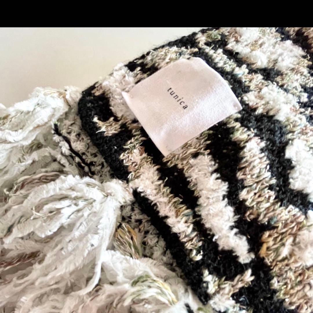 tunica 雷鳥 ニット マフラー Raicho Jacquard Scarf