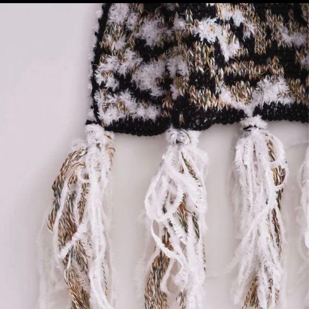 tunica 雷鳥 ニット マフラー Raicho Jacquard Scarf