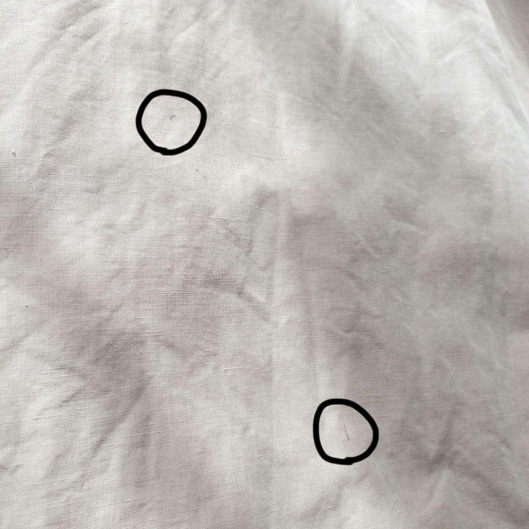 中川政七商店 綿麻 ハイネック ワンピース 灰桜 Aライン 長袖