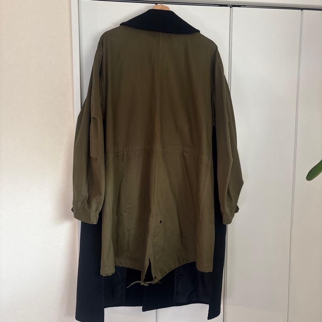 JUNYAWATANABE 2018AW丸襟ドッキングロングコート