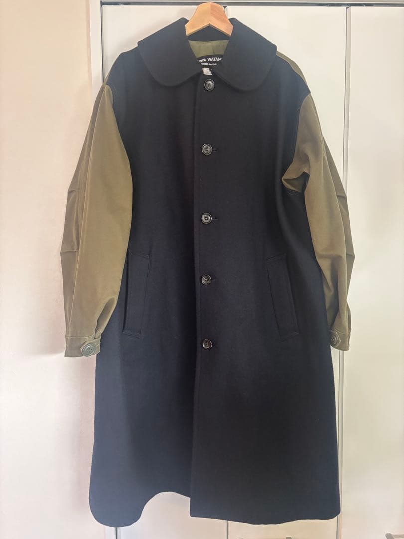 JUNYAWATANABE 2018AW丸襟ドッキングロングコート