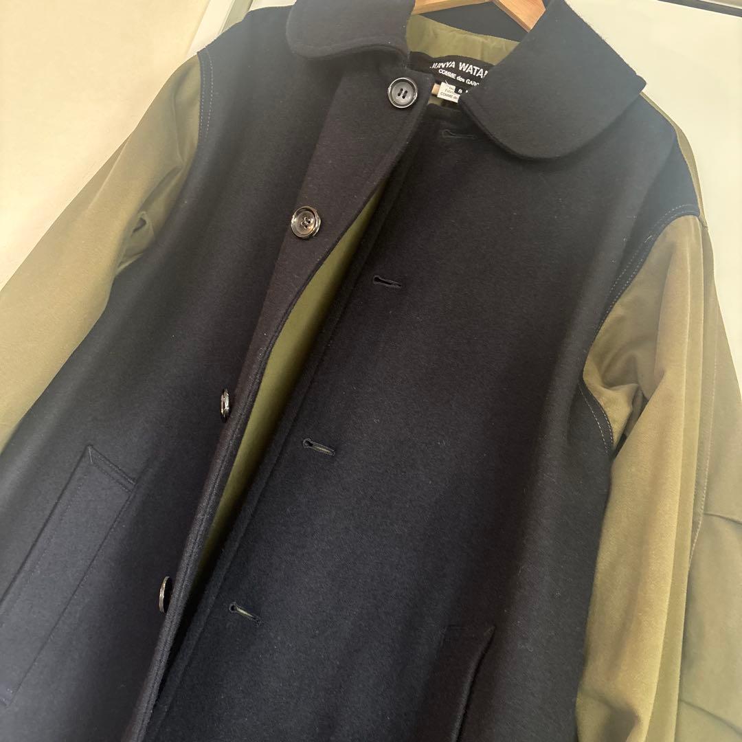 JUNYAWATANABE 2018AW丸襟ドッキングロングコート