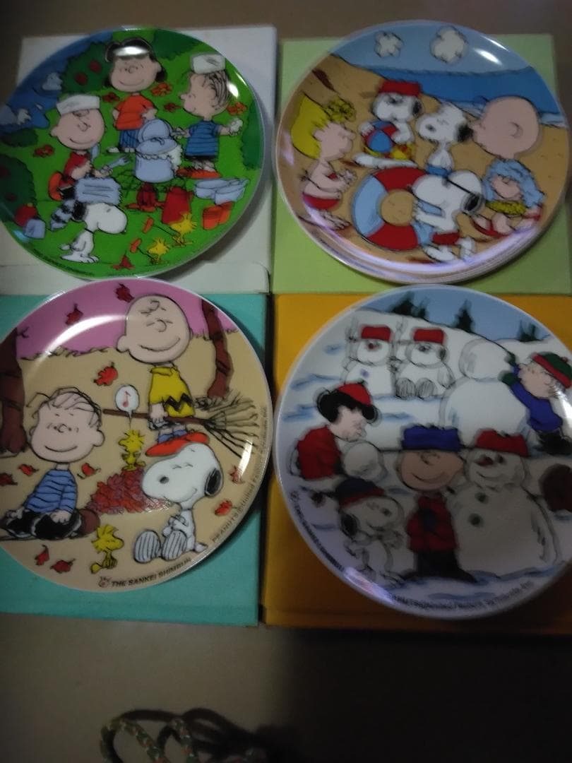 スヌーピー 陶器皿 4枚セット